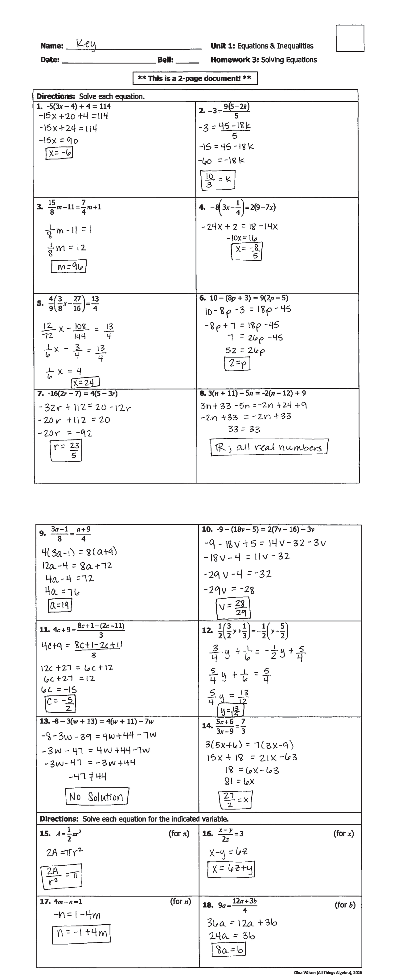 20221021 Weekend Assignment 5 - Homework 3: Solving Equations (Unit 2)