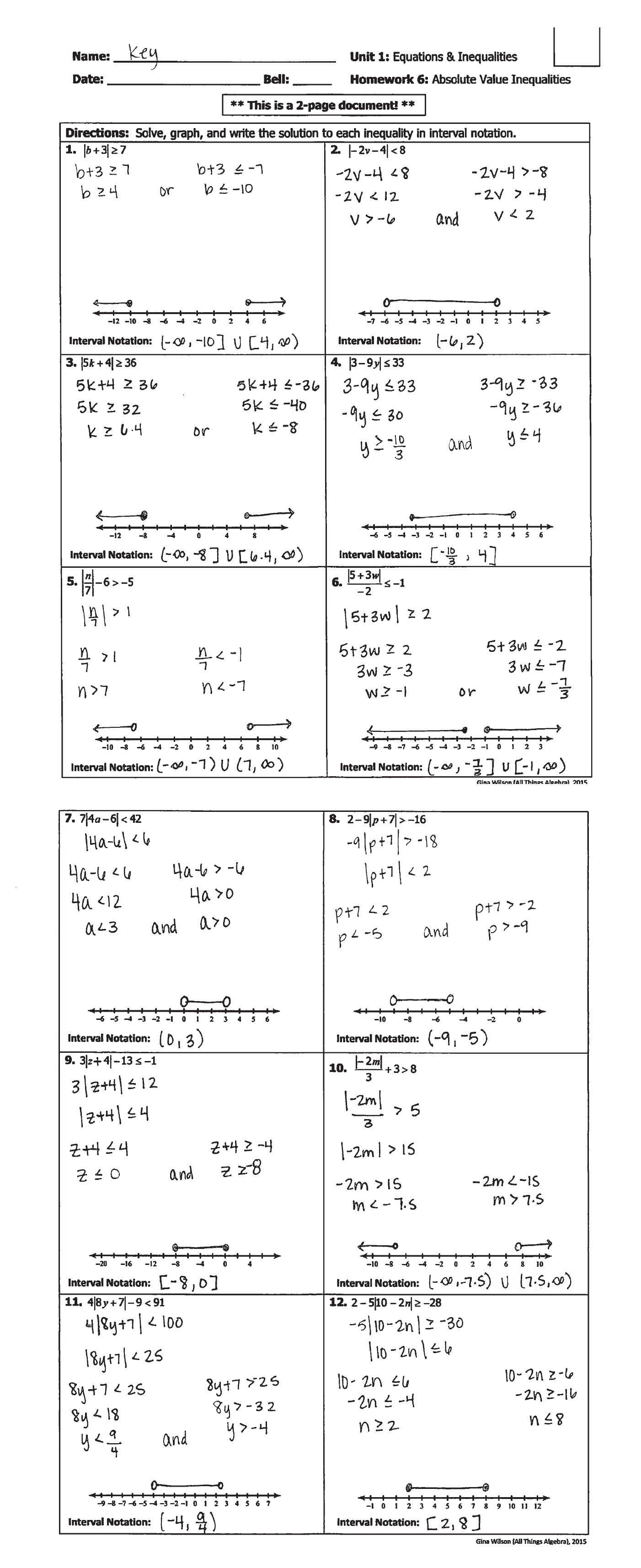 homework 6 absolute value inequalities answers